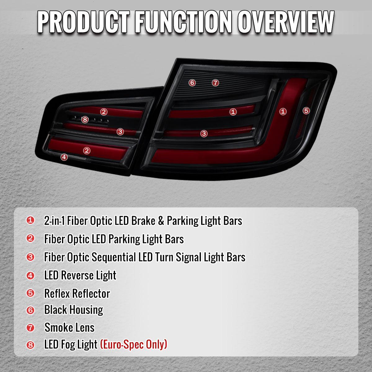 2011-2013 BMW F10 Sequential LED Tail Lights - Black/Smoked - view 4