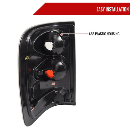 2004-2008 Ford F-150 Styleside Tail Lights (Chrome Housing/Clear Lens)