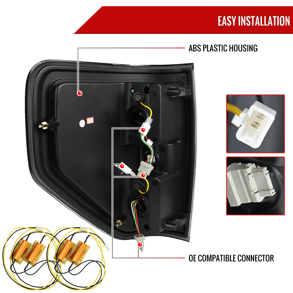 2009-2014 Ford F-150 LED Tail Lights (Matte Black Housing/Clear Lens)