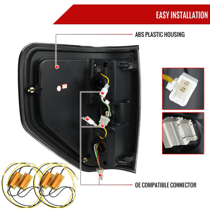 2009-2014 Ford F-150 LED Tail Lights (Matte Black Housing/Clear Lens)