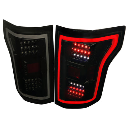 2015-2017 Ford F-150 LED Tail Lights (Glossy Black Housing/Smoked Lens)