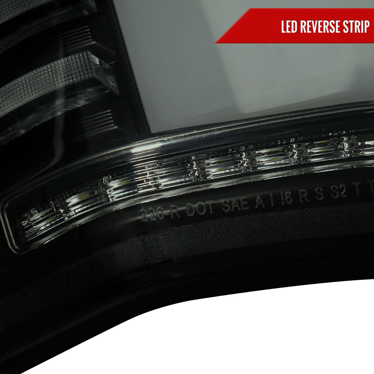 2018-2020 Ford F-150 Sequential Turn Signal Animated White LED Bar Tail Lights (Black Housing/Smoked Lens)
