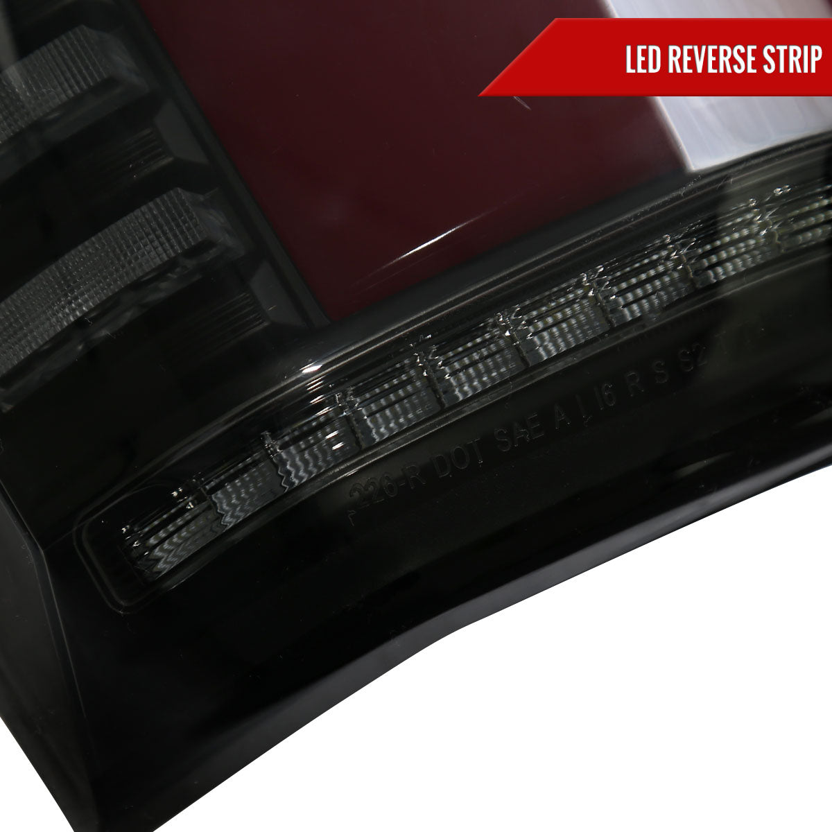 2018-2020 Ford F-150 Sequential Turn Signal Animated Red LED Bar Tail Lights (Black Housing/Smoked Lens)