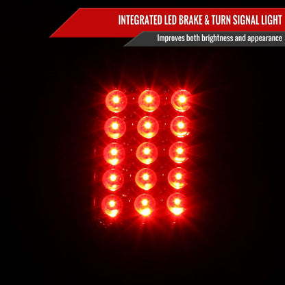 1997-2007 Ford F-150/F-250/F-350/F-450/F-550 Styleside LED Tail Lights (Glossy Black Housing/Smoked Lens)
