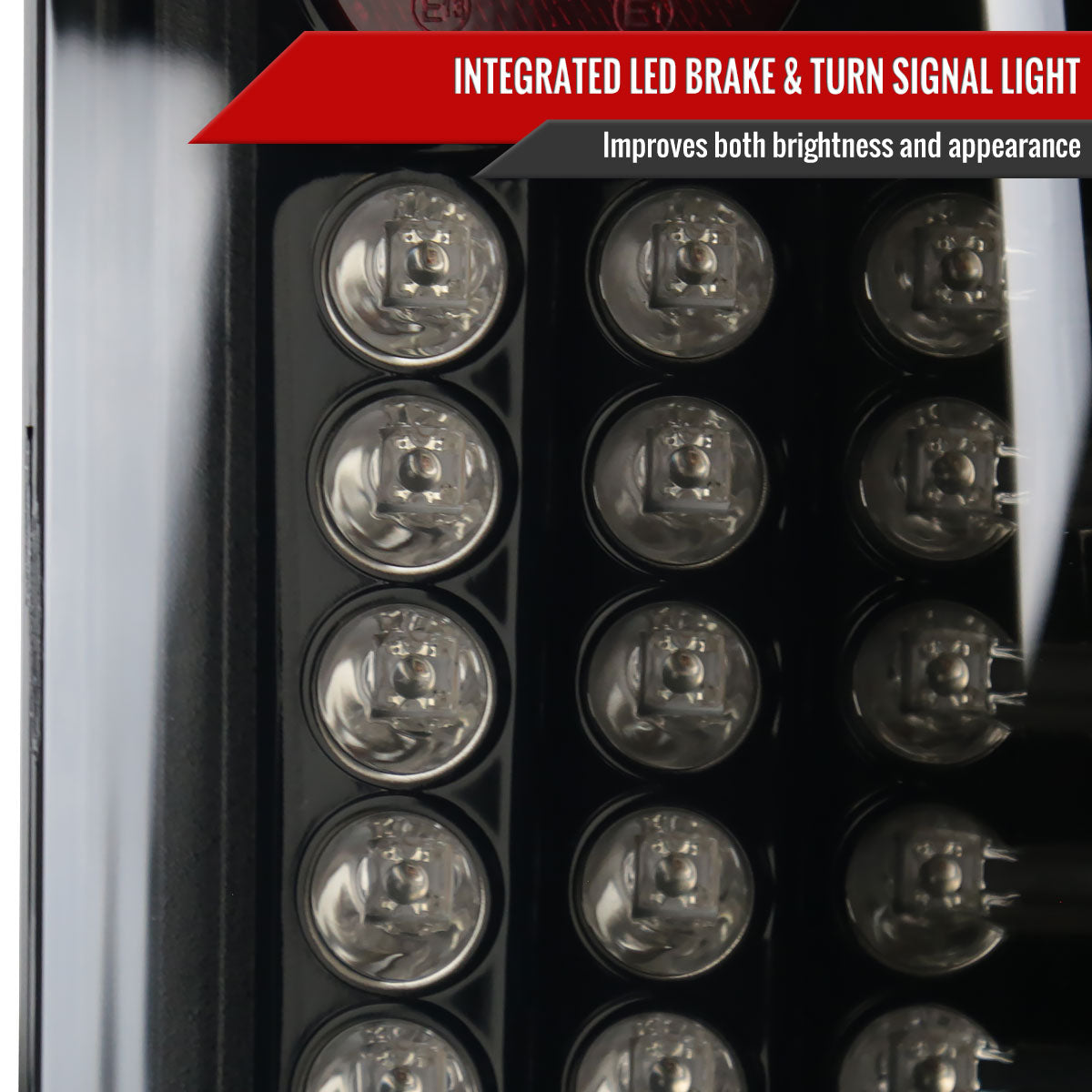 1997-2007 Ford F-150/F-250/F-350/F-450/F-550 Styleside LED Tail Lights (Glossy Black Housing/Smoked Lens)