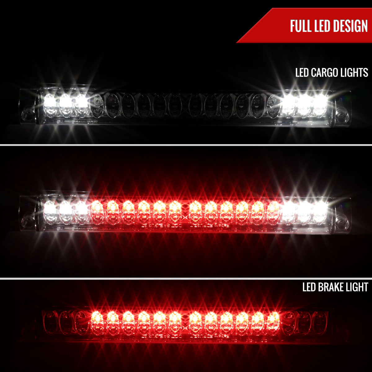 1997-2004 Ford F-150/F-250 Lincoln Blackwood LED 3rd Brake Tail Light (Chrome Housing/Clear Lens)