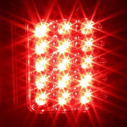 2008-2016 Ford F-250/F-350/F-450/F-550 Super Duty LED Tail Lights (Chrome Housing/Clear Lens)