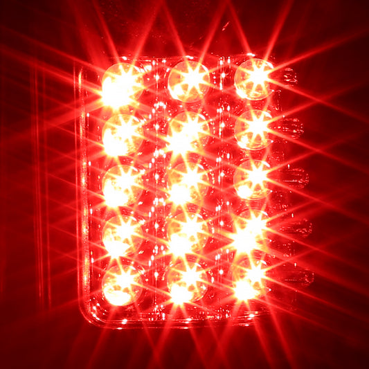 2008-2016 Ford F-250/F-350/F-450/F-550 Super Duty LED Tail Lights (Chrome Housing/Clear Lens)