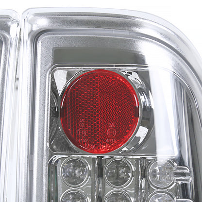 2008-2016 Ford F-250/F-350/F-450/F-550 Super Duty LED Tail Lights (Chrome Housing/Clear Lens)
