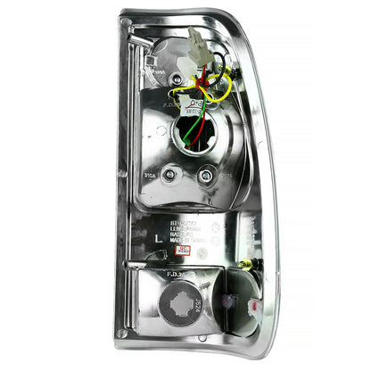 2008-2016 Ford F-250/F-350/F-450/F-550 Super Duty LED Tail Lights (Chrome Housing/Clear Lens)