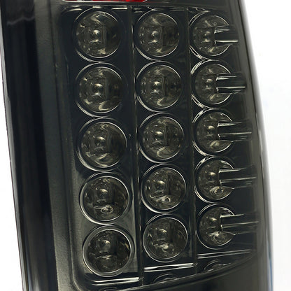 2008-2016 Ford F-250/F-350/F-450/F-550 Super Duty LED Tail Lights (Chrome Housing/Smoked Lens)