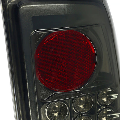 2008-2016 Ford F-250/F-350/F-450/F-550 Super Duty LED Tail Lights (Chrome Housing/Smoked Lens)