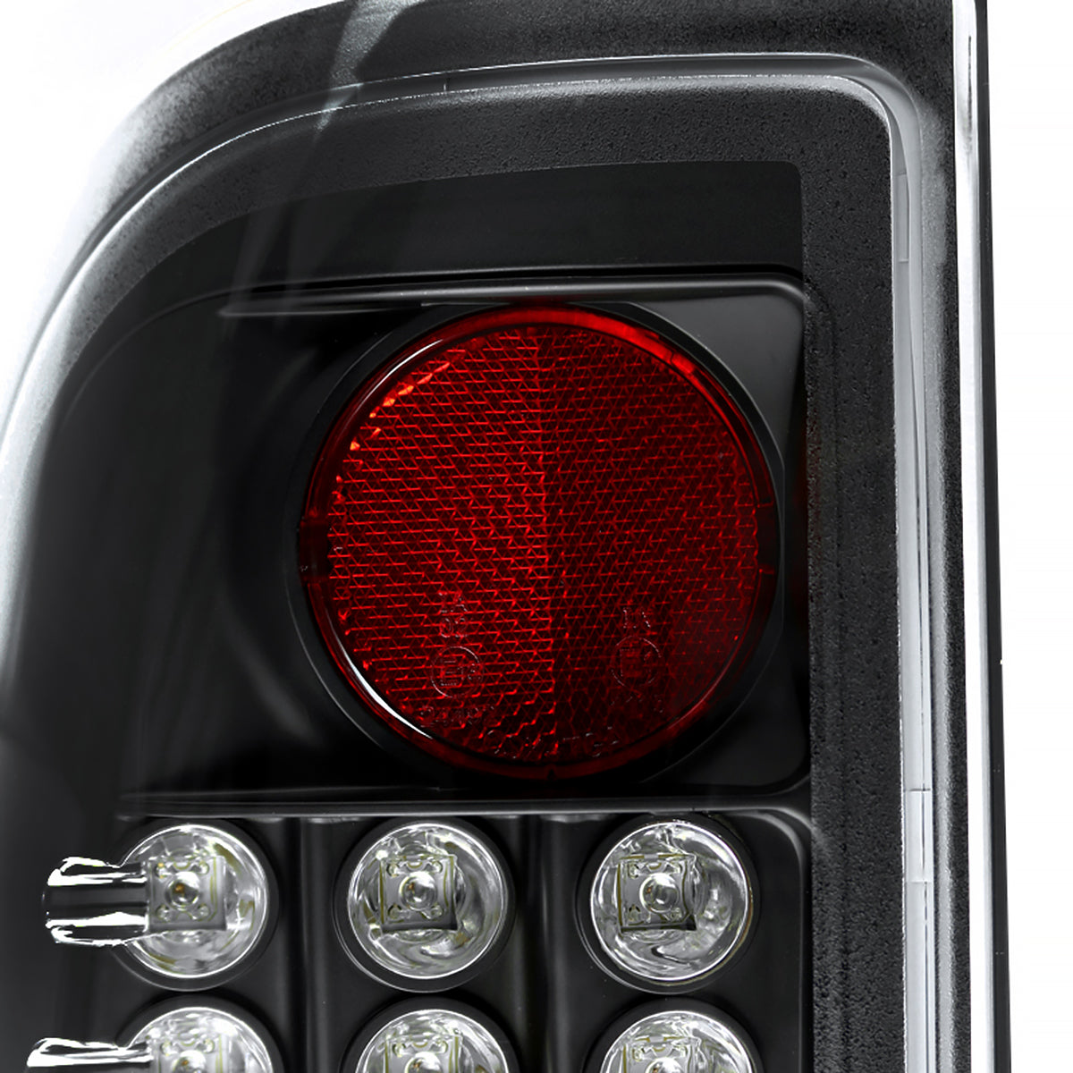 2008-2016 Ford F-250/F-350/F-450/F-550 Super Duty LED Tail Lights (Matte Black Housing/Clear Lens)