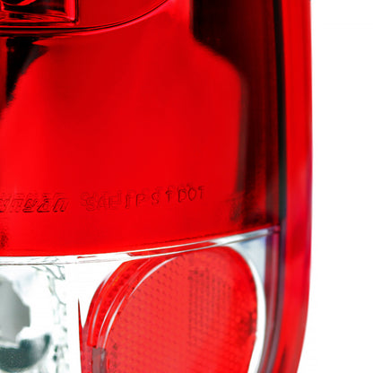 2008-2016 Ford F-250/F-350/F-450/F-550 Super Duty LED Tail Lights (Chrome Housing/Red Clear Lens)