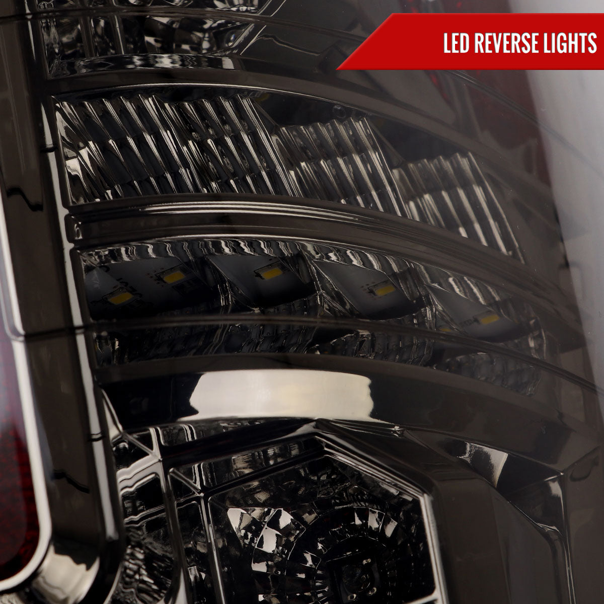 2017-2019 Ford F-250/F-350/F-450/F-550 Super Duty LED Bar Tail Lights (Chrome Housing/Smoked Lens)