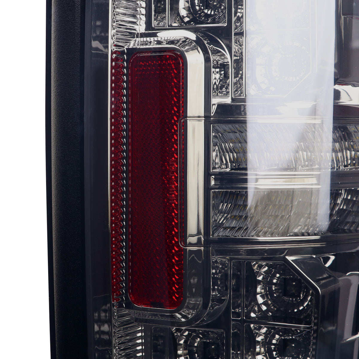 2017-2019 Ford F-250/F-350/F-450/F-550 Super Duty LED Bar Tail Lights (Chrome Housing/Smoked Lens)