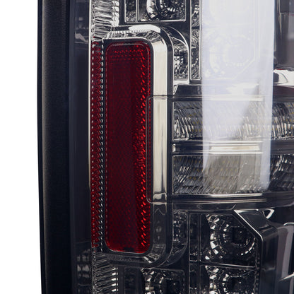 2017-2019 Ford F-250/F-350/F-450/F-550 Super Duty LED Bar Tail Lights (Chrome Housing/Smoked Lens)