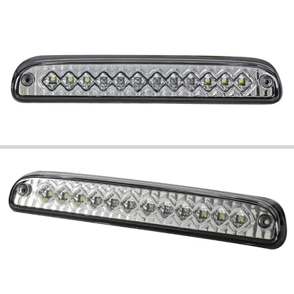 1993-2016 Ford F-250/F-350/F-450/F-550/Ranger Mazda B Series Pickup LED 3rd Brake Tail Light (Chrome Housing/Clear Lens)