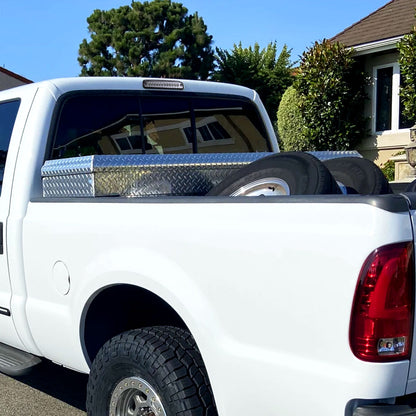 1993-2016 Ford F-250/F-350/F-450/F-550/Ranger Mazda B Series Pickup LED 3rd Brake Tail Light (Chrome Housing/Clear Lens)