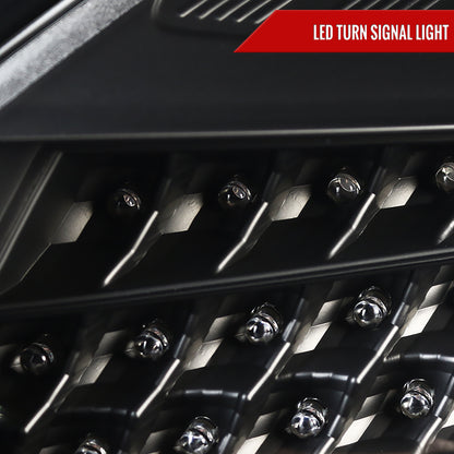 2015-2019 Ford Focus Hatchback LED Tail Lights (Matte Black Housing/Clear Lens)