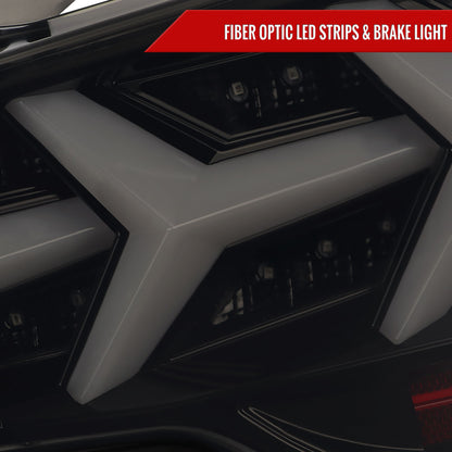 2013-2016 Scion FRS/ Subaru BRZ Lambo Style Sequential LED Tail Lights (Glossy Black Housing/Smoked Lens)