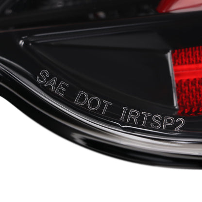 2013-2016 Scion FRS/ Subaru BRZ Lambo Style Sequential LED Tail Lights (Jet Black Housing/Clear Lens)