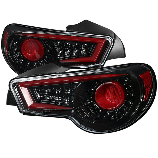 2012-2016 Scion FRS/ Subaru BRZ/ Toyota 86 Sequential LED Tail Lights (Jet Black Housing/Clear Lens)
