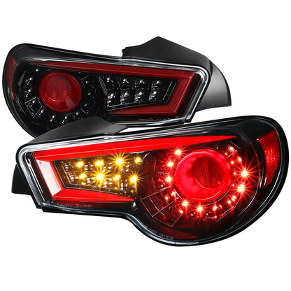 2012-2016 Scion FRS/ Subaru BRZ/ Toyota 86 LED Tail Lights (Jet Black Housing/Clear Lens)