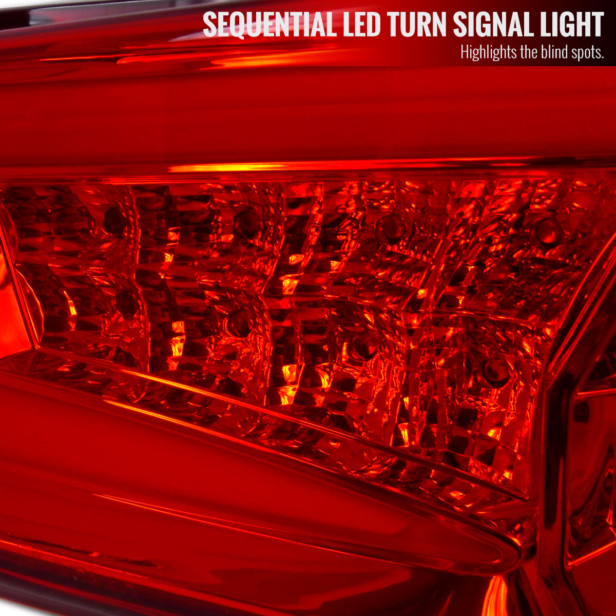 2012-2016 Scion FRS/ Subaru BRZ/ Toyota 86 Sequential LED Tail Lights (Chrome Housing/Red Lens)