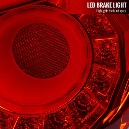 2012-2016 Scion FRS/ Subaru BRZ/ Toyota 86 Sequential LED Tail Lights (Chrome Housing/Red Lens)