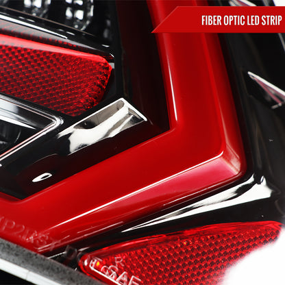 2010-2012 Ford Fusion LED Tail Lights (Jet Black Housing/Clear Lens)