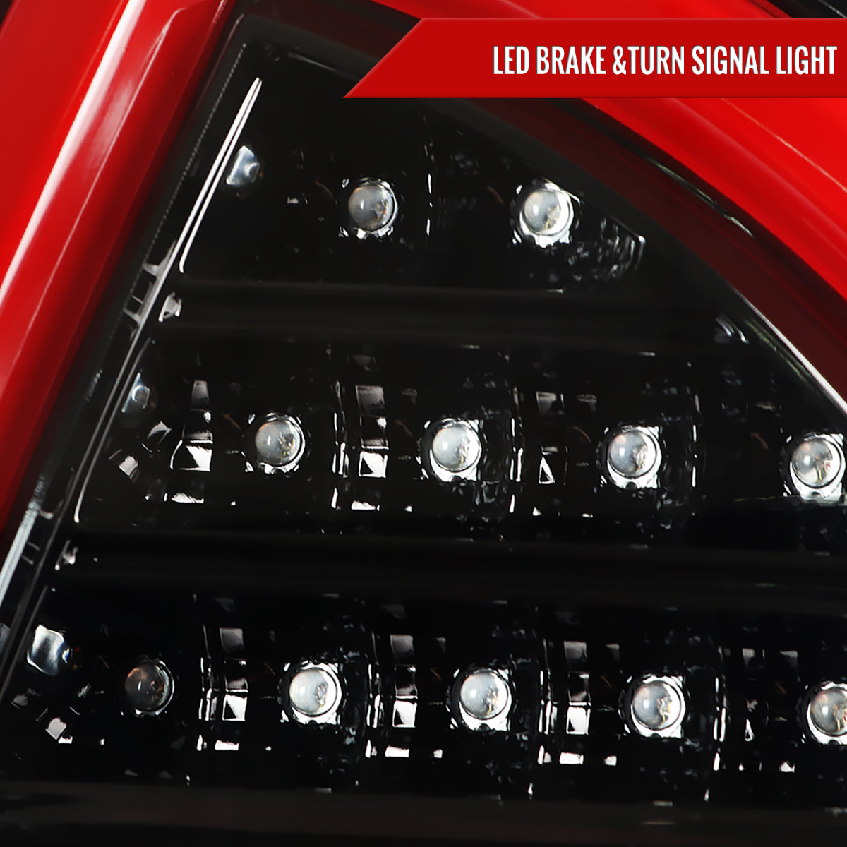 2010-2012 Ford Fusion LED Tail Lights (Jet Black Housing/Clear Lens)