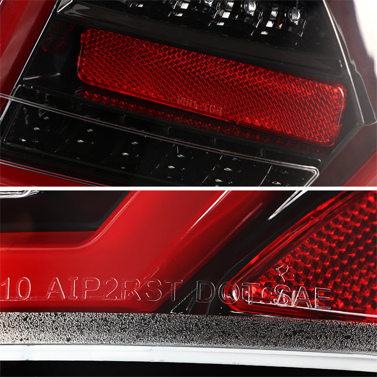2010-2012 Ford Fusion LED Tail Lights (Jet Black Housing/Clear Lens)