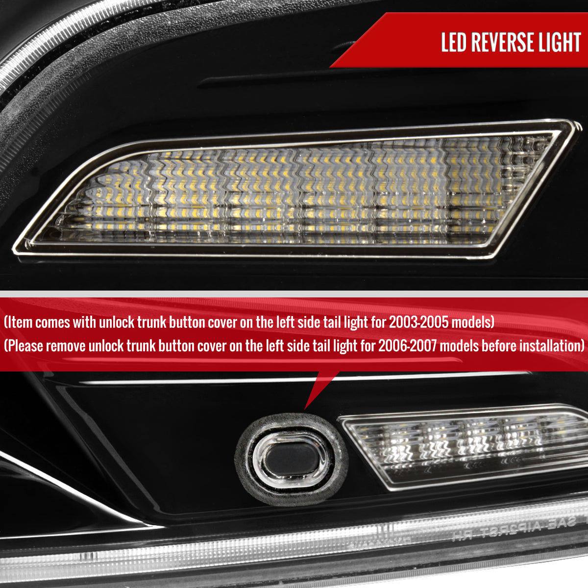 2003-2007 Infiniti G35 Coupe White LED Halo Sequential Signal Tail Lights (Glossy Black Housing/Clear Lens)