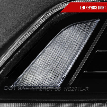 2008-2013 Infiniti G37/2014-2015 Q60 Coupe/Convertible Red LED Tail Lights w/ Switchback Sequential Turn Signals (Glossy Black Housing / Clear Lens)