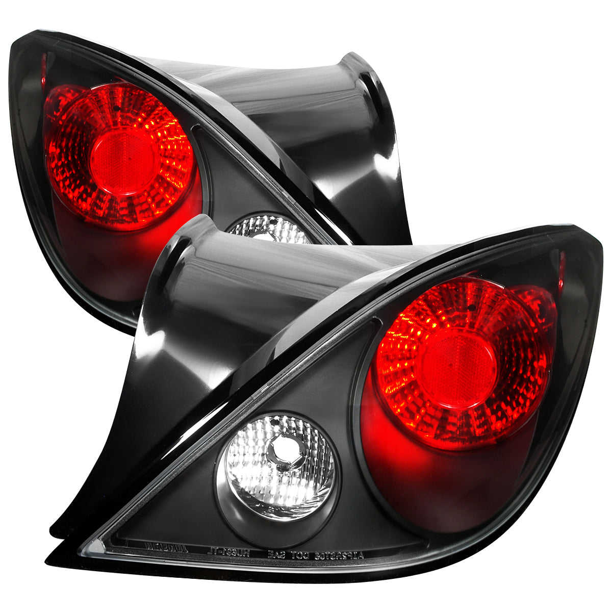 2005-2010 Pontiac G6 Coupe Tail Lights (Matte Black Housing/Clear Lens)