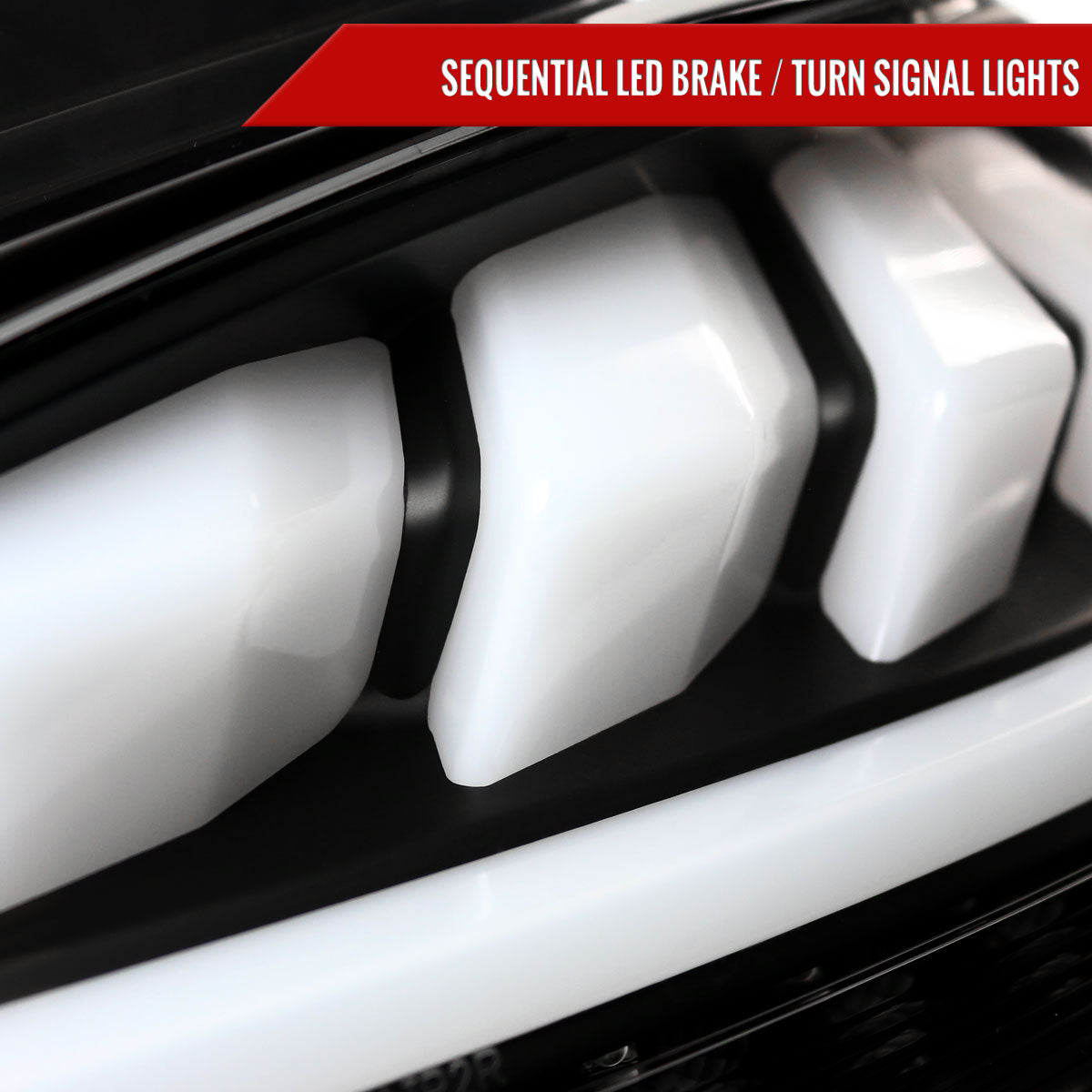 2010-2016 Hyundai Genesis Coupe White Bar Sequential LED Tail Lights (Matte Black Housing/Clear Lens)