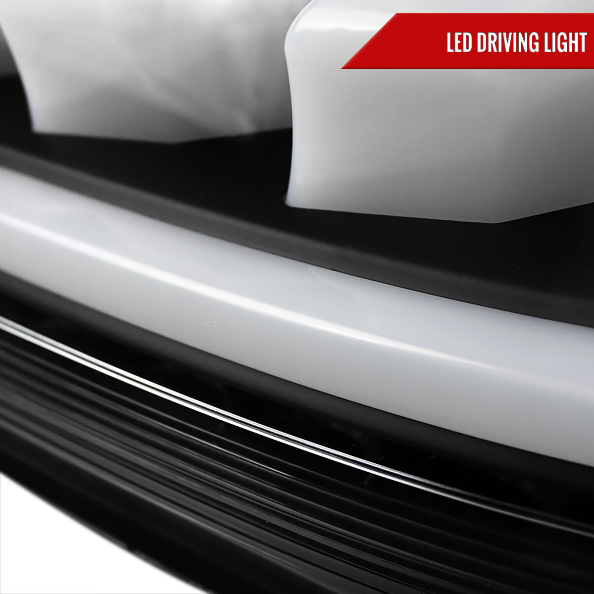 2010-2016 Hyundai Genesis Coupe White Bar Sequential LED Tail Lights (Matte Black Housing/Clear Lens)