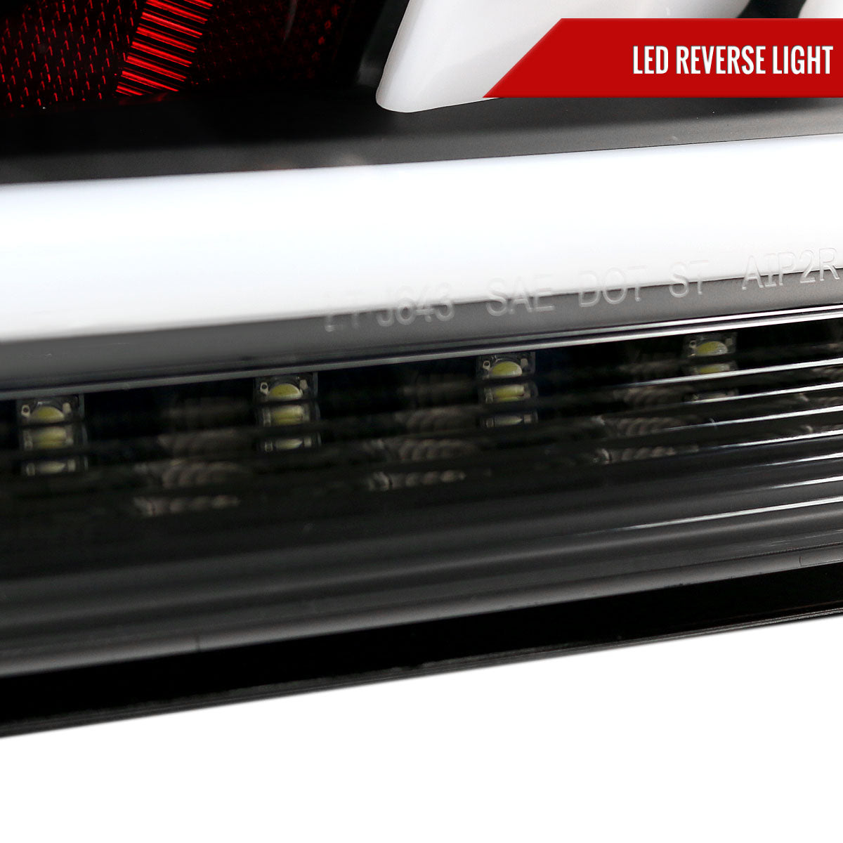 2010-2016 Hyundai Genesis Coupe White Bar Sequential LED Tail Lights (Matte Black Housing/Clear Lens)