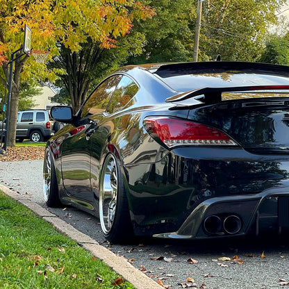 2010-2016 Hyundai Genesis Coupe White Bar Sequential LED Tail Lights (Chrome Housing/Red Lens)