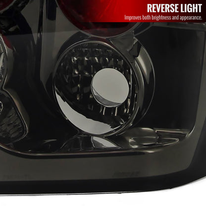 2005-2006 Jeep Grand Cherokee Tail Lights (Chrome Housing/Smoked Lens)