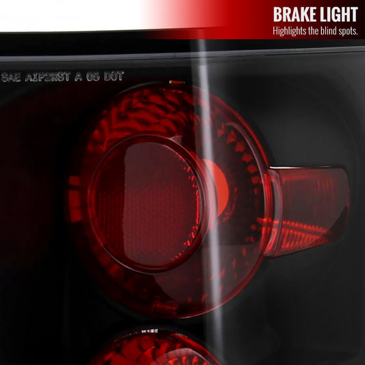 2005-2006 Jeep Grand Cherokee Tail Lights (Matte Black Housing/Clear Lens)