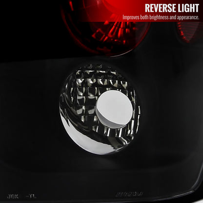 2005-2006 Jeep Grand Cherokee Tail Lights (Matte Black Housing/Clear Lens)