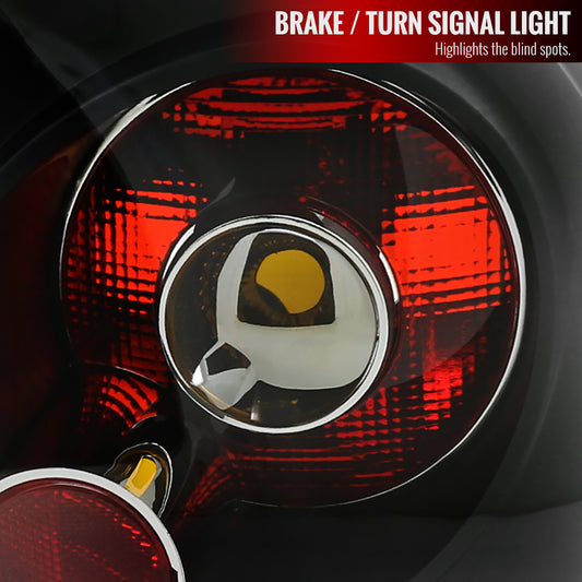 2006-2009 Volkswagen Golf GTI Mk5/Rabbit/R32 Tail Lights (Matte Black Housing/Clear Lens)