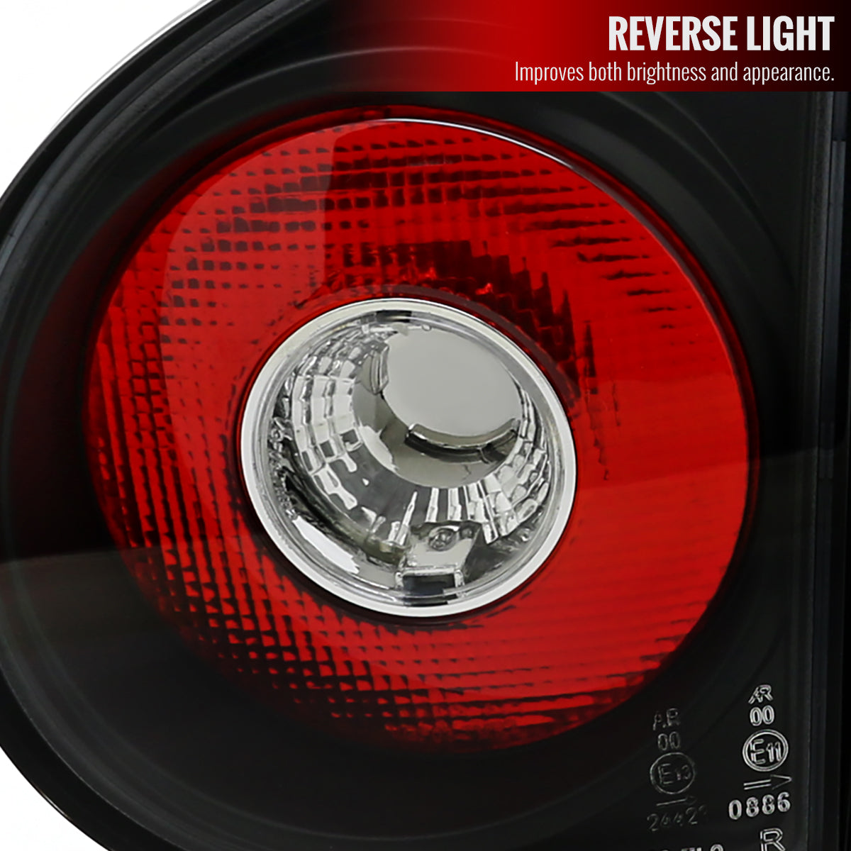 2006-2009 Volkswagen Golf GTI Mk5/Rabbit/R32 Tail Lights (Matte Black Housing/Clear Lens)