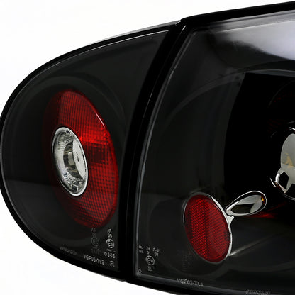 2006-2009 Volkswagen Golf GTI Mk5/Rabbit/R32 Tail Lights (Matte Black Housing/Clear Lens)