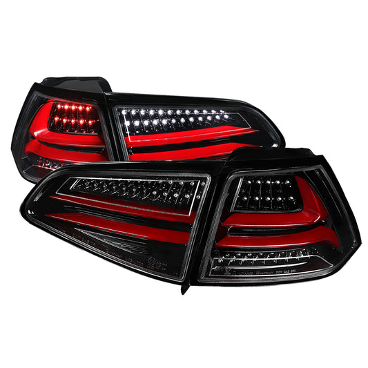 2015-2017 Volkswagen GTI/Golf LED Tail Lights (Jet Black Housing/Clear Lens)