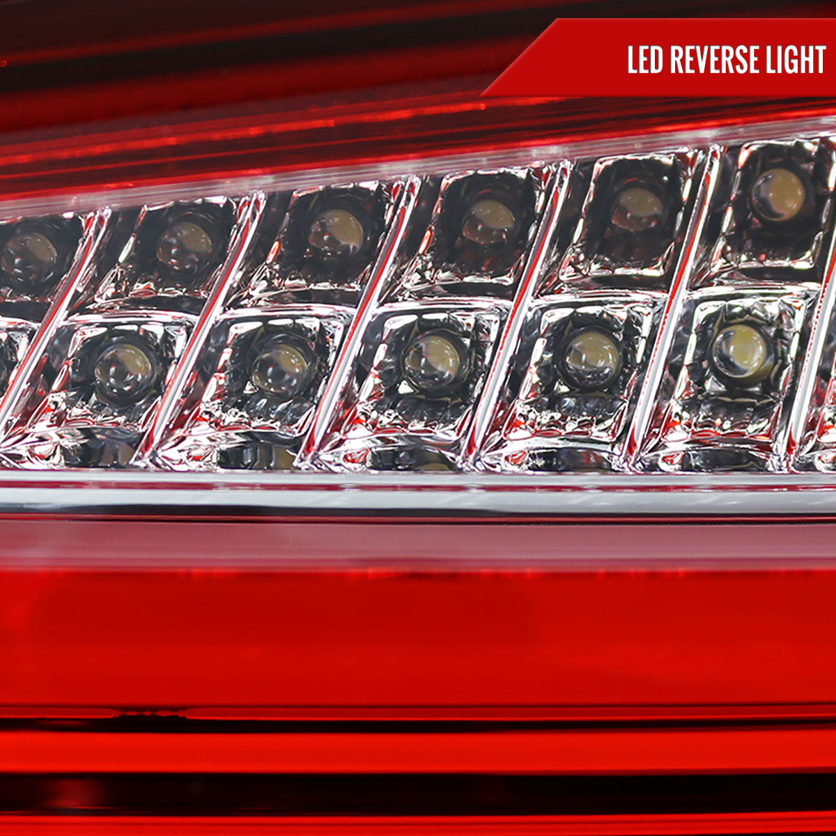 2015-2017 Volkswagen Golf/GTI LED Tail Lights (Chrome Housing/Red Lens)