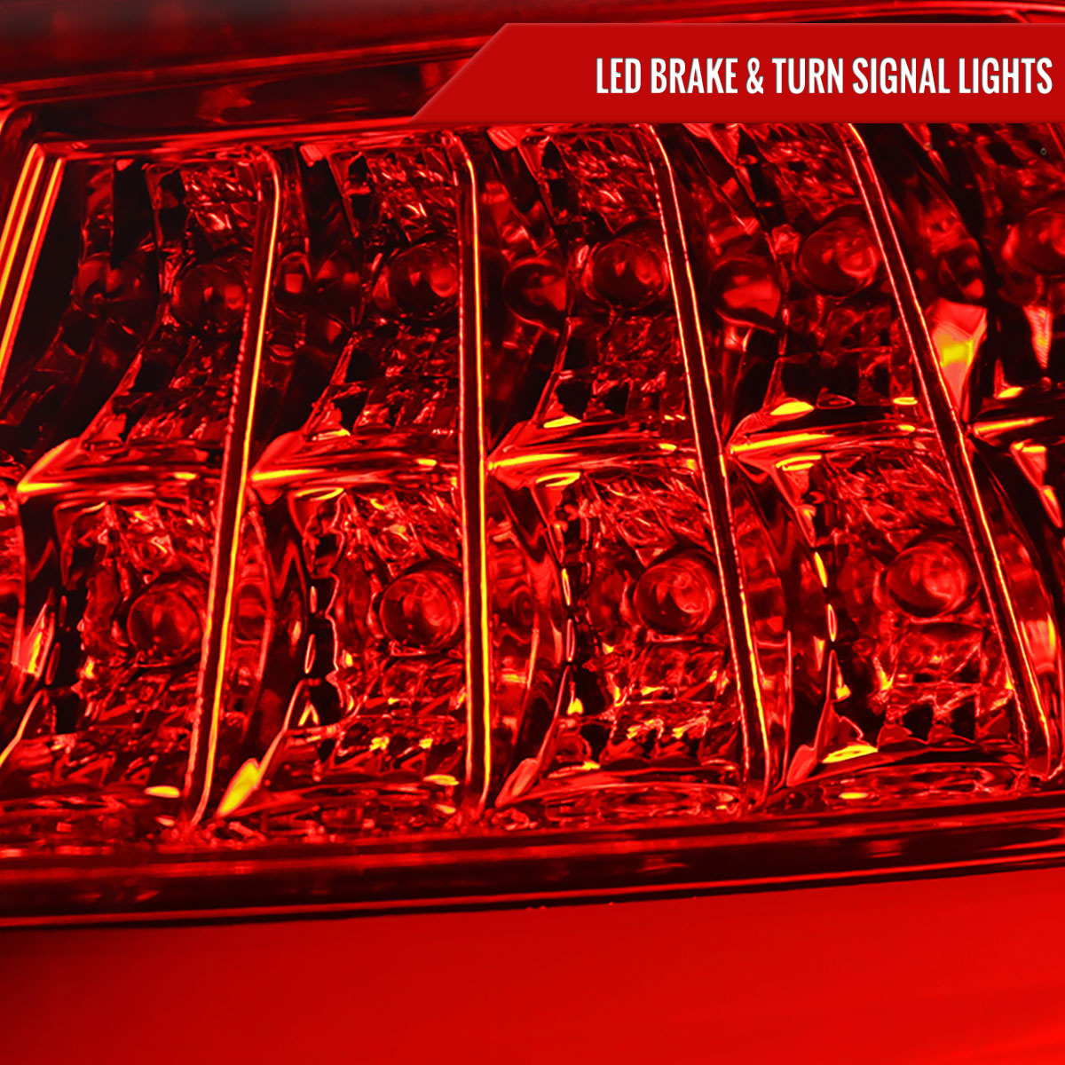 2015-2017 Volkswagen Golf/GTI LED Tail Lights (Chrome Housing/Red Lens)