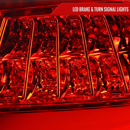 2015-2017 Volkswagen Golf/GTI LED Tail Lights (Chrome Housing/Red Lens)